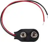 Conector clip para batería cuadrada 9v