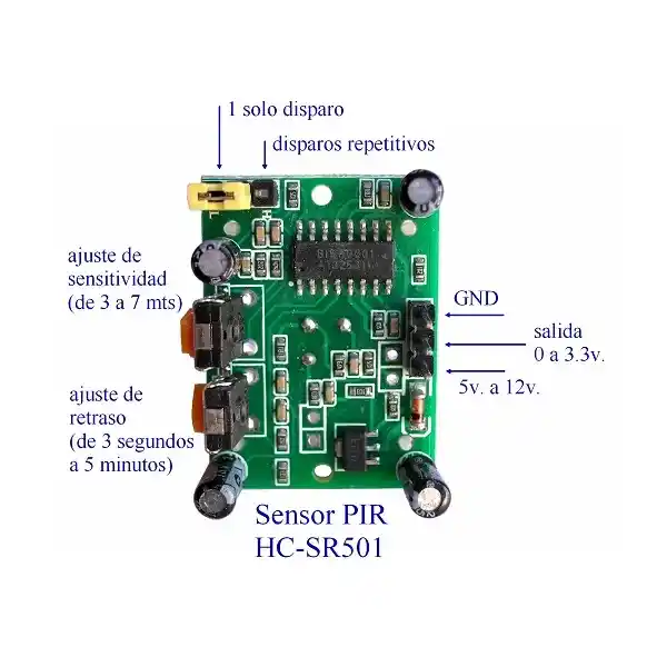 Sensor de movimiento PIR HC-SR501